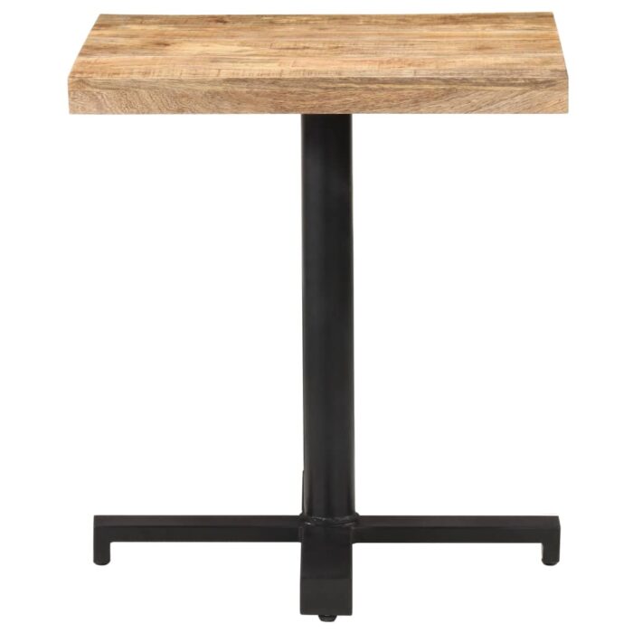 Table de bistro Carrée 70x70x75 cm Bois de manguier brut – Image 2