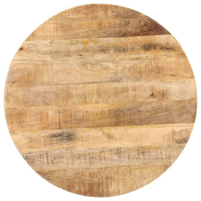 Table de bistro Ronde Ø70x75 cm Bois de manguier brut – Image 2