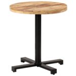 Table de bistro Ronde Ø70x75 cm Bois de manguier brut – Image 7