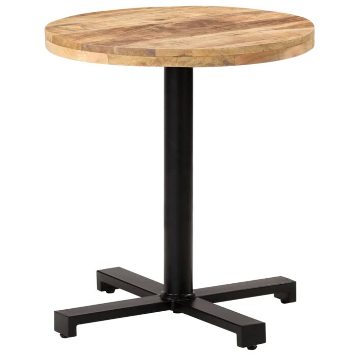 Table de bistro Ronde Ø70x75 cm Bois de manguier brut – Image 7