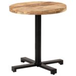 Table de bistro Ronde Ø70x75 cm Bois de manguier brut – Image 8