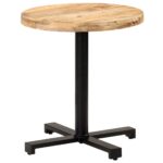 Table de bistro Ronde Ø70x75 cm Bois de manguier brut – Image 9