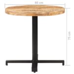 Table de bistro Ronde Ø80x75 cm Bois de manguier brut – Image 5
