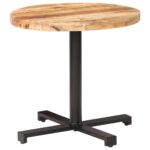 Table de bistro Ronde Ø80x75 cm Bois de manguier brut – Image 6