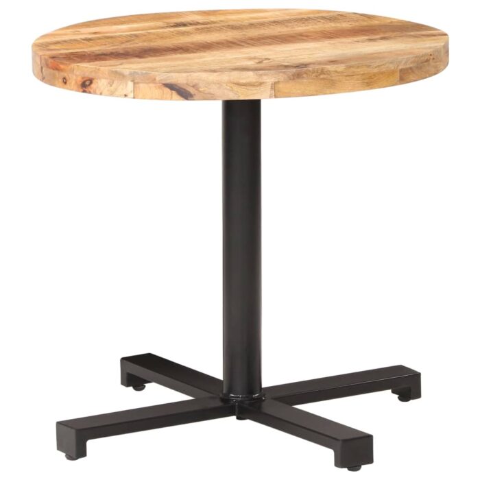 Table de bistro Ronde Ø80x75 cm Bois de manguier brut – Image 6