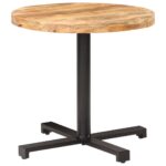 Table de bistro Ronde Ø80x75 cm Bois de manguier brut – Image 7
