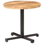 Table de bistro Ronde Ø80x75 cm Bois de manguier brut – Image 9