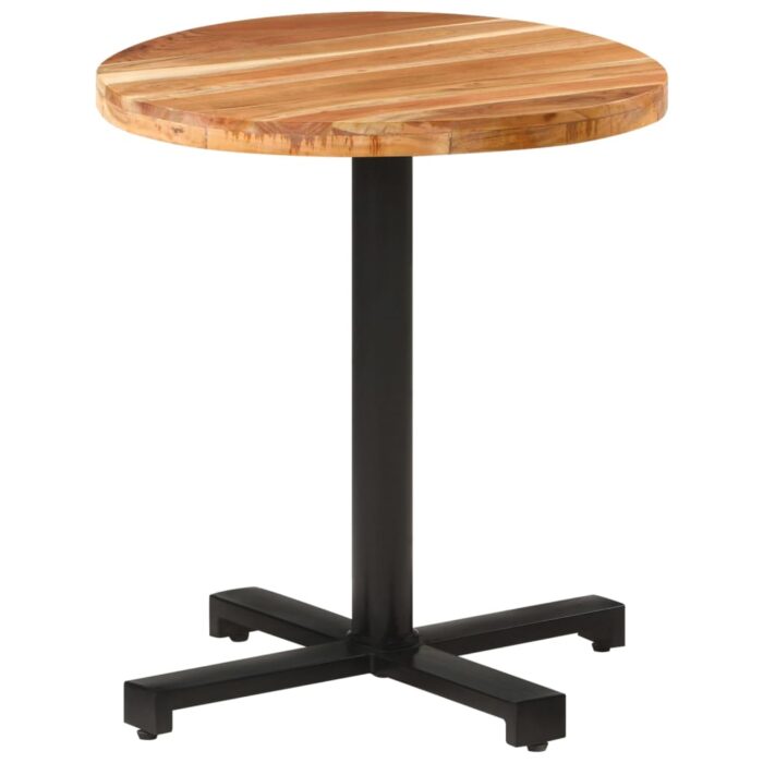 Table de bistro Ronde Ø70x75 cm Bois d'acacia massif – Image 1