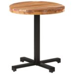 Table de bistro Ronde Ø70x75 cm Bois d'acacia massif – Image 6