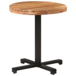 Table de bistro Ronde Ø70x75 cm Bois d'acacia massif – Image 8