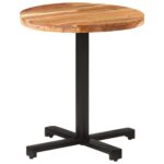 Table de bistro Ronde Ø70x75 cm Bois d'acacia massif – Image 9