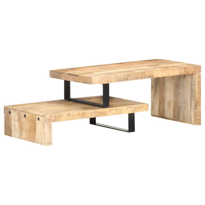 Ensemble de table basse 2 pcs Bois de manguier massif – Image 1