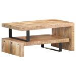 Ensemble de table basse 2 pcs Bois de manguier massif – Image 2