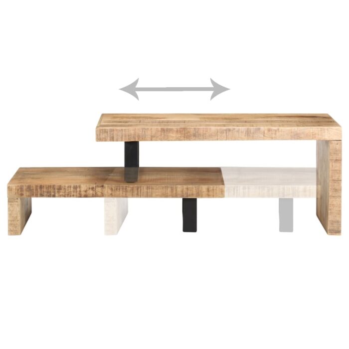 Ensemble de table basse 2 pcs Bois de manguier massif – Image 4