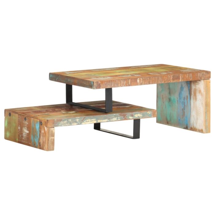 Ensemble de table basse 2 pcs Bois de récupération massif – Image 10