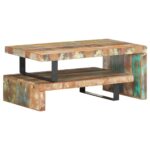 Ensemble de table basse 2 pcs Bois de récupération massif – Image 2