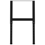 Cadres d'établi réglables 2 pcs Métal 55x(69-95,5) cm Noir – Image 3