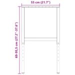 Cadres d'établi réglables 2 pcs Métal 55x(69-95,5) cm Noir – Image 9