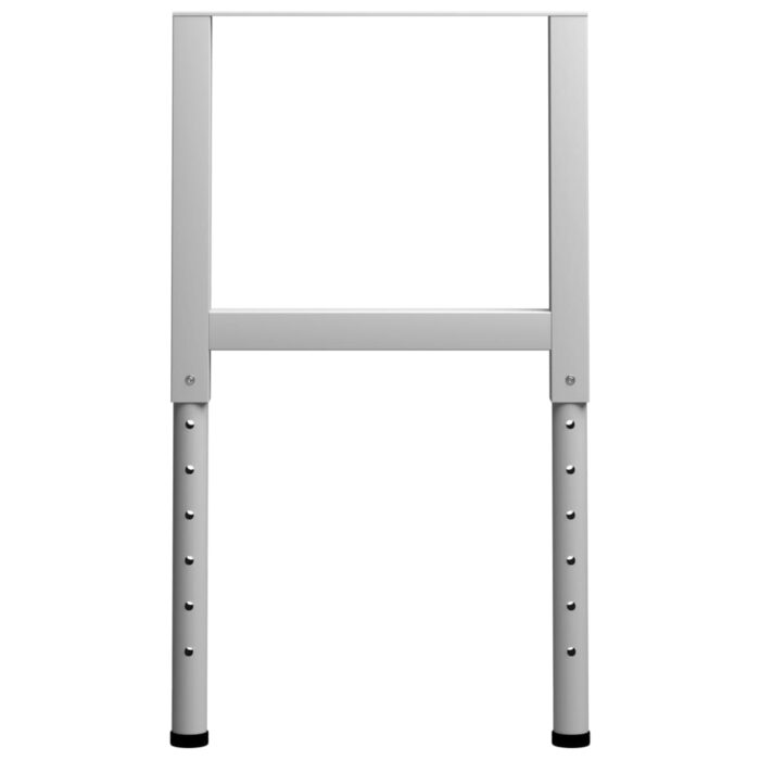 Cadres d'établi réglables 2 pcs Métal 55x(69-95,5) cm Gris – Image 3