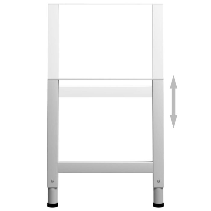 Cadres d'établi réglables 2 pcs Métal 55x(69-95,5) cm Gris – Image 4