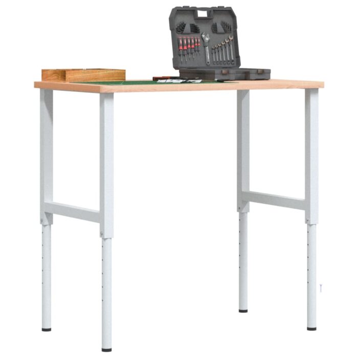 Cadres d'établi réglables 2 pcs Métal 55x(69-95,5) cm Gris – Image 1