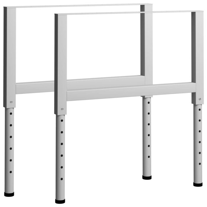 VXL8720286111604_a_en_hd_1.jpg Cadres d'établi réglables 2 pcs Métal 85x(69-95,5) cm Gris – Image 1