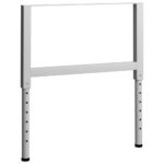 Cadres d'établi réglables 2 pcs Métal 85x(69-95,5) cm Gris – Image 2