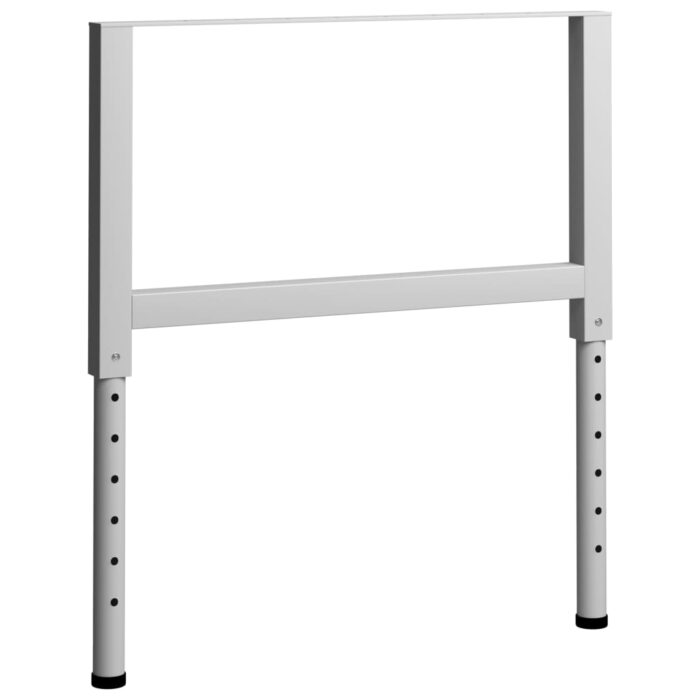 Cadres d'établi réglables 2 pcs Métal 85x(69-95,5) cm Gris – Image 2