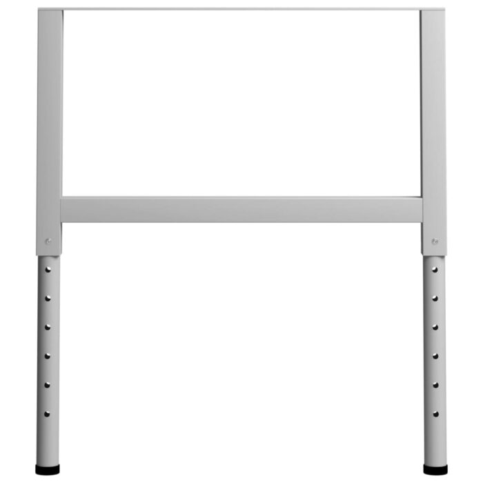 Cadres d'établi réglables 2 pcs Métal 85x(69-95,5) cm Gris – Image 3