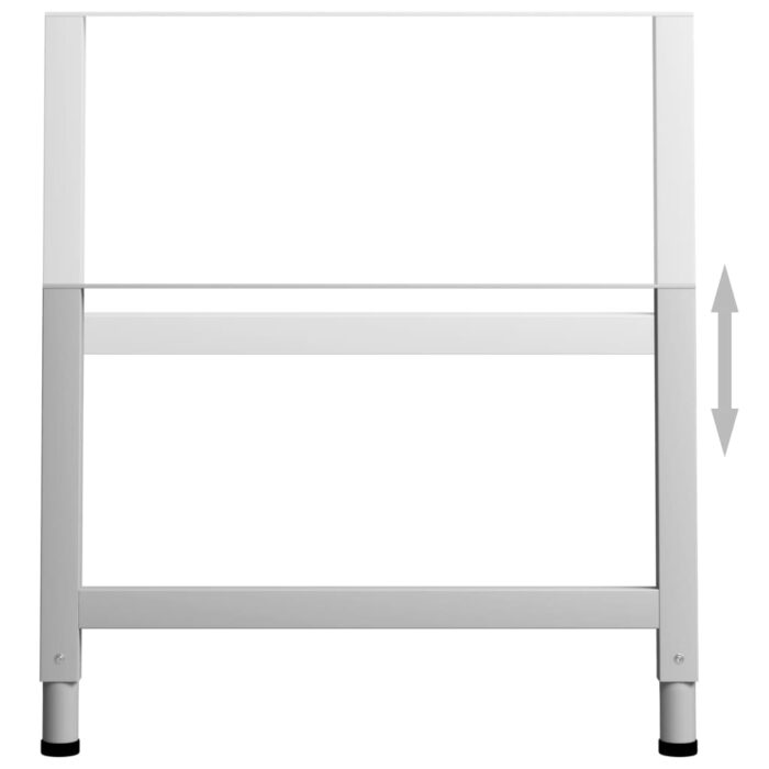 Cadres d'établi réglables 2 pcs Métal 85x(69-95,5) cm Gris – Image 4