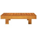 Salon de jardin 2 pcs avec coussins blanc crème Bois d'acacia – Image 4