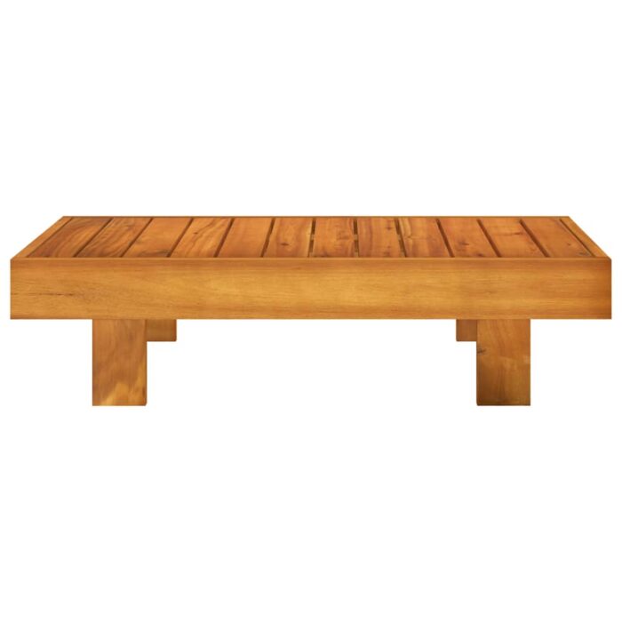 Salon de jardin 2 pcs avec coussins blanc crème Bois d'acacia – Image 4