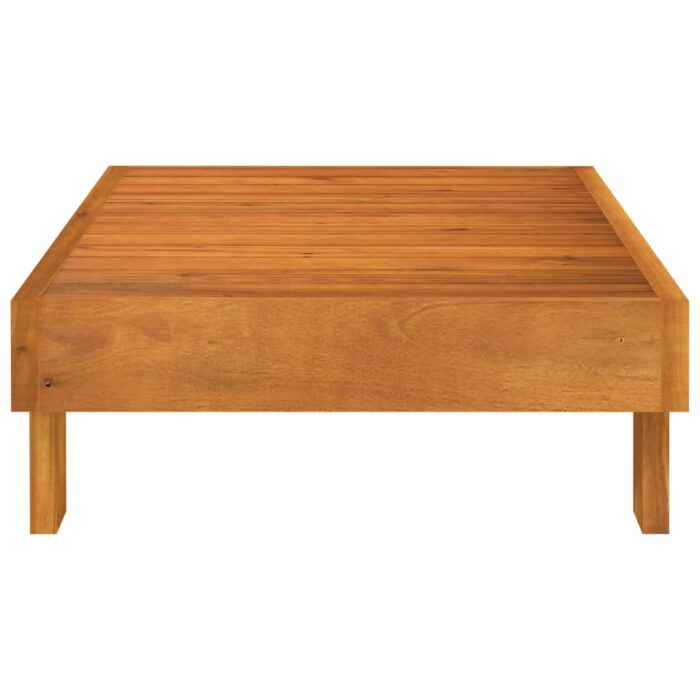Salon de jardin 2 pcs avec coussins blanc crème Bois d'acacia – Image 5