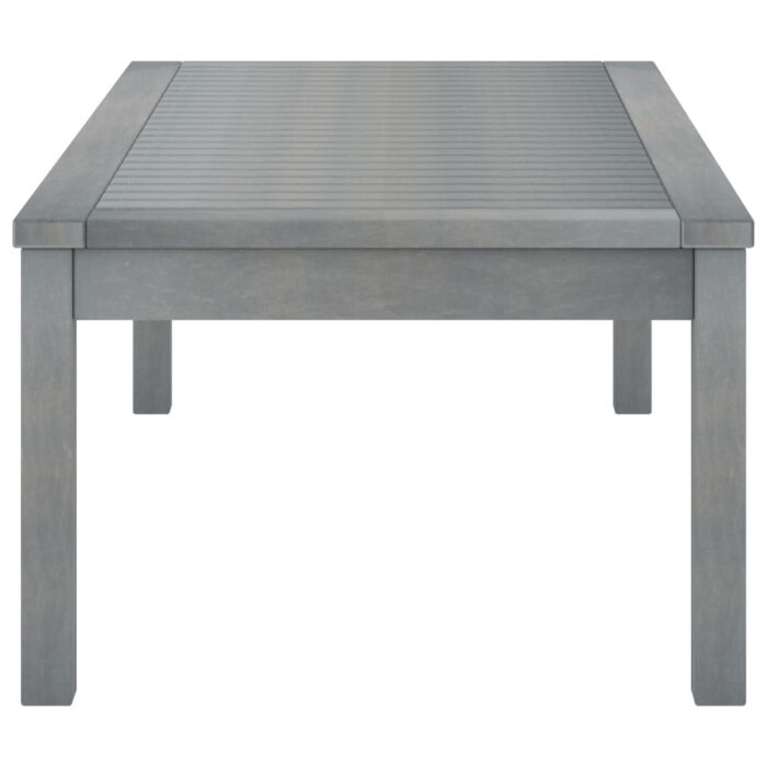 Table basse 100x50x33 cm Gris Bois d'acacia solide – Image 2