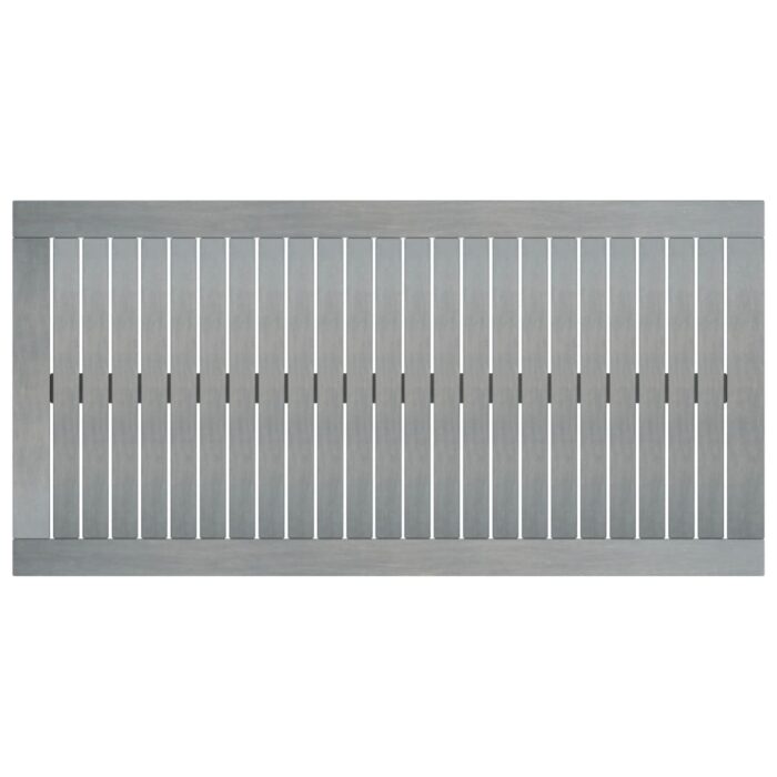 Table basse 100x50x33 cm Gris Bois d'acacia solide – Image 3