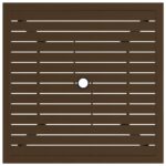 Table de jardin Marron 81,5x81,5x72 cm Acier – Image 2