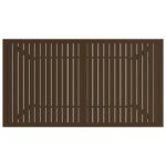Table de jardin Marron 140x80x72 cm Acier – Image 3