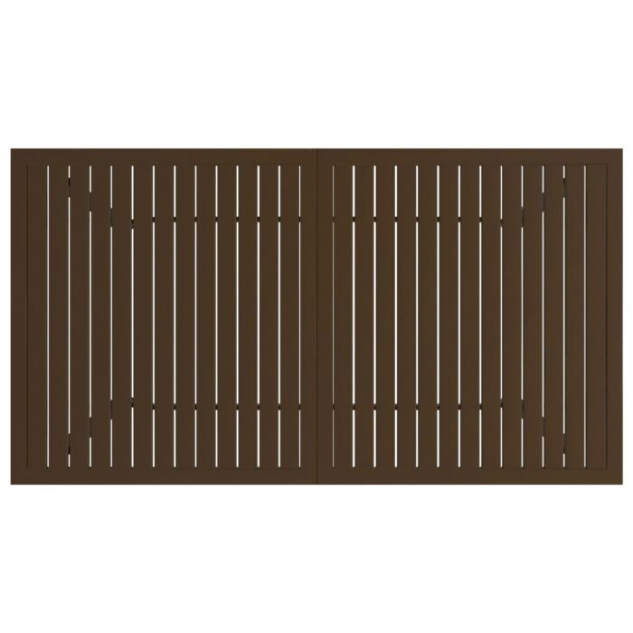 Table de jardin Marron 140x80x72 cm Acier – Image 3