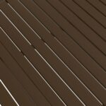 Table de jardin Marron 140x80x72 cm Acier – Image 4