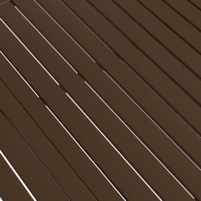 Table de jardin Marron 140x80x72 cm Acier – Image 4