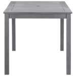 Table de jardin Délavage gris 140x80x74 cm Bois d'acacia massif – Image 2