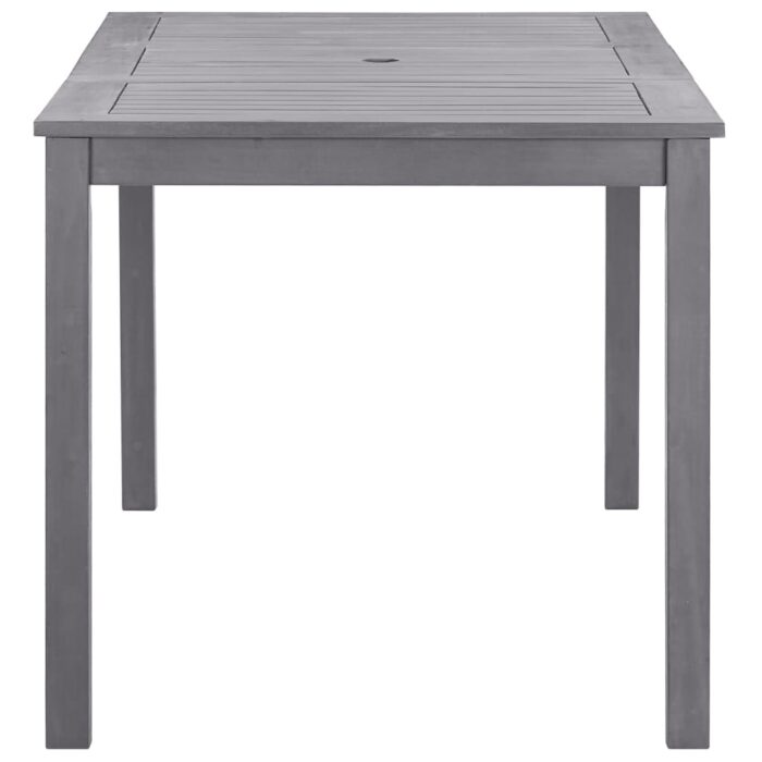 Table de jardin Délavage gris 140x80x74 cm Bois d'acacia massif – Image 2