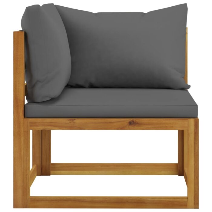 VXL8720286114315_g_en_hd_3.jpg Ensemble de canapés 2pcs avec coussins gris foncé Acacia solide – Image 3