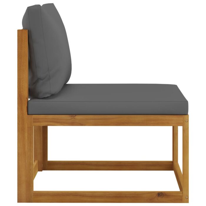 VXL8720286114315_g_en_hd_7.jpg Ensemble de canapés 2pcs avec coussins gris foncé Acacia solide – Image 7