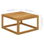 Table basse 68x68x29 cm Bois d'acacia solide – Image 4