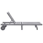 Chaise longue Bois d'acacia solide – Image 2