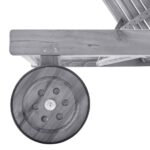 Chaise longue Bois d'acacia solide – Image 5