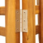 Cloison de séparation 4 panneaux 161x2x170 cm Bois d'acacia – Image 5