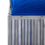 Boîte de rangement avec treillis Gris 99x55x160cm Acacia solide – Image 6