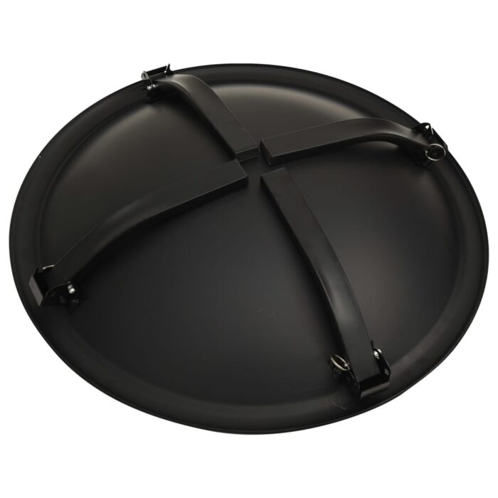 Foyer et barbecue avec tisonnier 2 en 1 56x56x49 cm Acier – Image 6